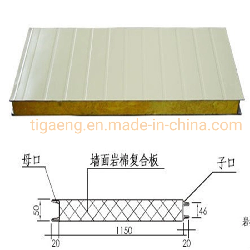 Affordable Fireproof PPGI Glass Wool Sandwich Panel