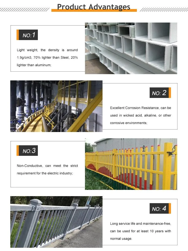 Profile FRP FRP Profile Colorful Fiberglass Pultruded Channel Profile FRP C Channel