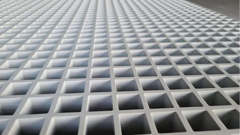 1.5′′ Square Mesh, 48′′x 144′′ Full Sheet, Fiberglass FRP Molded Grating Decking